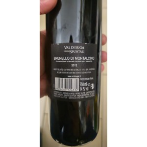 Brunello di Montalcino, Vigna Spuntali, Val di Suga, 2012