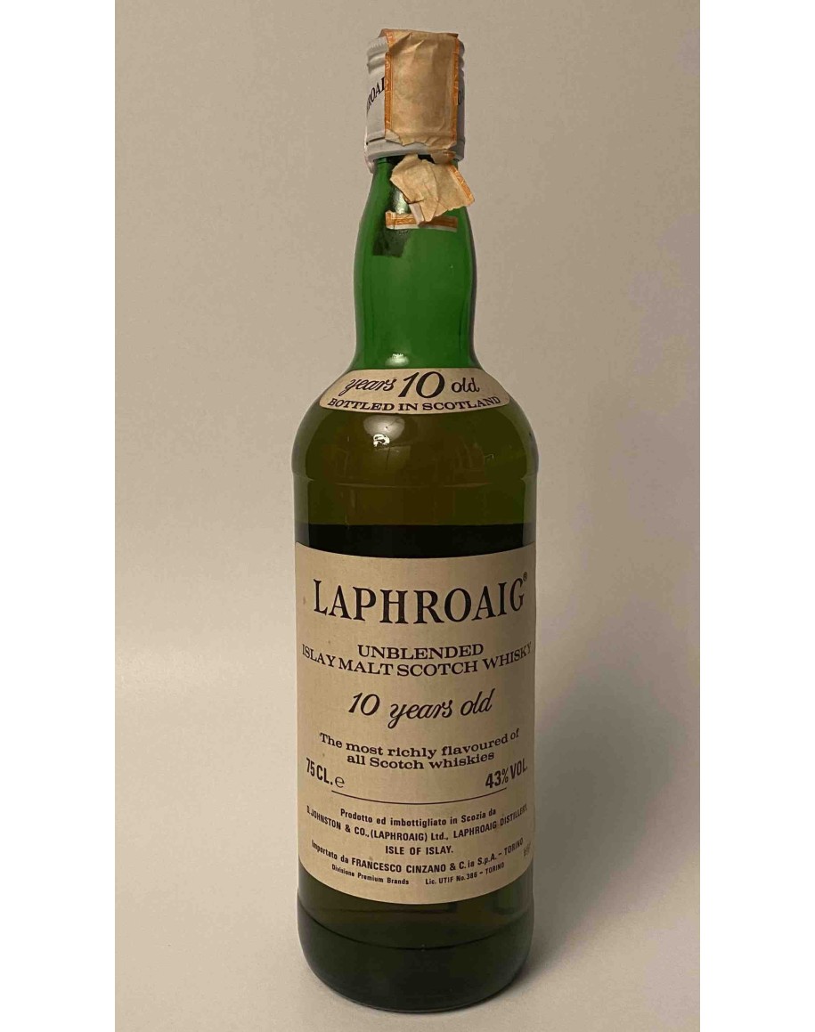 Laphroaig 10 Years Old - Bot.70-80'S 75Cl 43% Ob- Cinzano Import Unblended