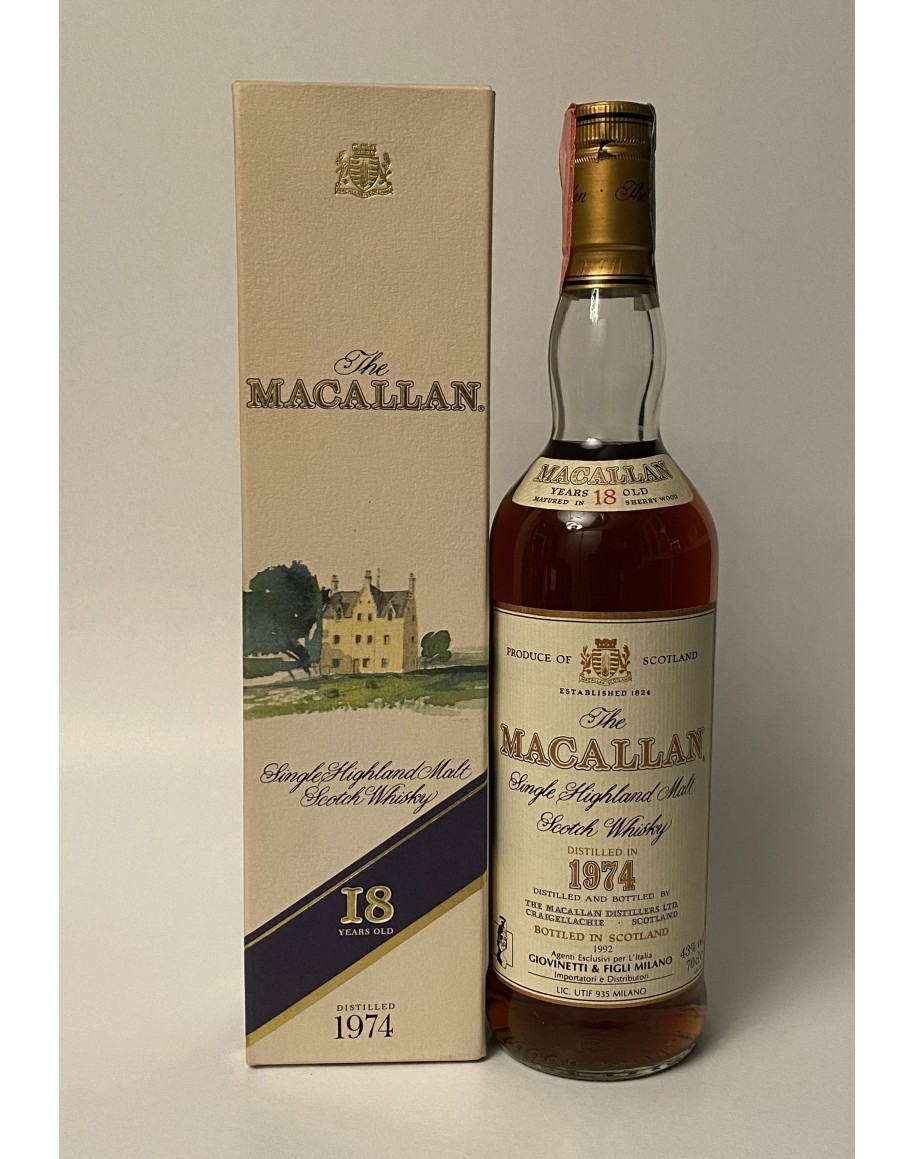 Macallan 18 Years Old 1974 1992 70cl 43% OB - Whisky Raro Giovinetti