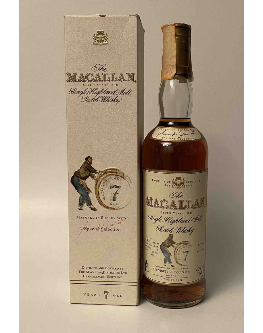 Macallan 7 Years Old Bot.90's 70Cl 40% | Raro Whisky Giovinetti Import